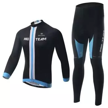 Весенне-осенний комплект одежды для езды на велосипеде, спортивные трикотажные изделия для велоспорта, мужские быстросохнущие костюмы для велосипедной одежды S