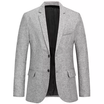 Весенне-осенний модный мужской костюм, однотонный костюм, пальто, повседневное универсальное удобное пальто XXXXL чёрный