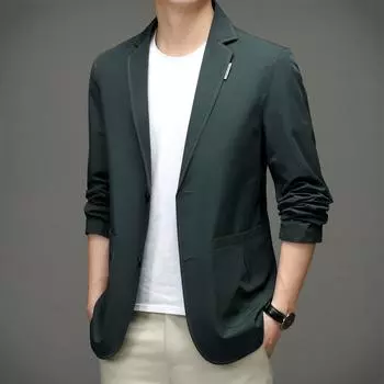 Весенне-осенний мужской молодежный костюм, не требующий глажки, тонкий, повседневный, трендовый M