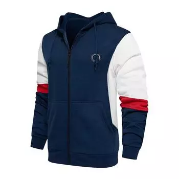 Весенне-осенний мужской повседневный спортивный кардиган с капюшоном в стиле ретро XS серый