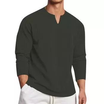 Весенне-осенний мужской свитер с длинными рукавами, полосатый деловой свитер S чёрный