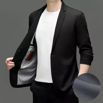 Весенне-осенний мужской тонкий костюм, деловая повседневная молодежная куртка, модный универсальный модный костюм M