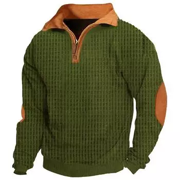 Весенне-осенний мужской уличный повседневный свитер европейского размера с воротником-стойкой и длинными рукавами M