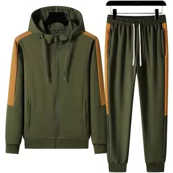 Весенне-осенний новый мужской комплект из двух предметов большого размера для занятий спортом и отдыха, школьный костюм для старшеклассников, групповой строительный костюм M