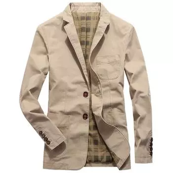 Весенне-осенний новый повседневный костюм, мужская модная городская молодежная куртка из чистого хлопка с воротником M