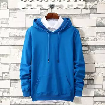 Весенне-осенний парный свитер с капюшоном для мужчин, повседневный, корейский, студенческий мужской свитер S чёрный