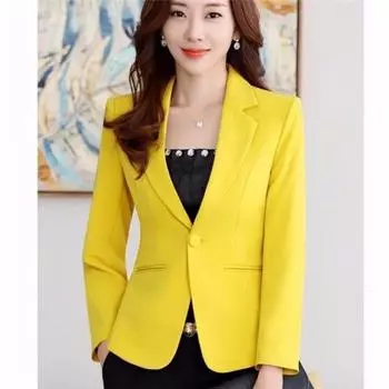 Весенне-осенний пиджак, прямая и гладкая куртка, офисное женское пальто, деловая официальная одежда XL белый