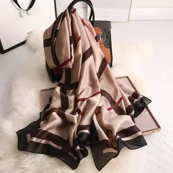 Весенне-осенний полосатый шарф, женские длинные теплые солнцезащитные шарфы-шали зелёный