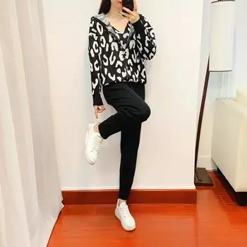 Весенне-осенний повседневный пиджак с леопардовым принтом + брюки + жилет, женский темпераментный модный костюм-тройка