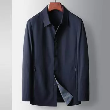 Весенне-осенний повседневный топ с лацканами, цельный, для молодежи и среднего возраста, легкий, роскошный, деловой, тонкий, повседневный пиджак 170 синий