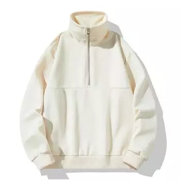 Весенне-осенний пуловер на молнии с воротником-стойкой, мужская свободная повседневная базовая куртка с длинными рукавами L хаки