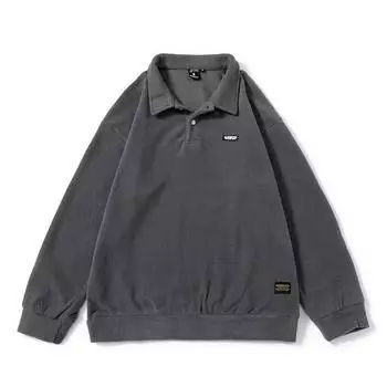 Весенне-осенний шерстяной пуловер, мужской повседневный свободный топ в корейском стиле, модная теплая куртка с капюшоном XXL чёрный