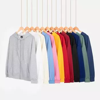 Весенне-осенний свободный кардиган на молнии с капюшоном, спущенным плечом и длинными рукавами, однотонный Large