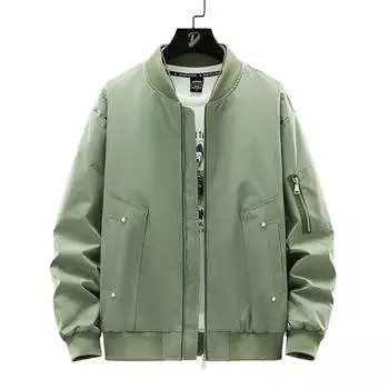 Весенне-осенний тренд, мужская красивая бейсбольная куртка с воротником-стойкой, свободная повседневная куртка M