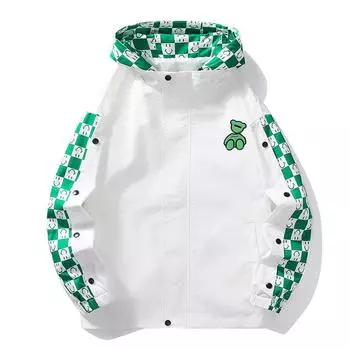 Весенне-осенний тренд Мужская куртка Куртка с воротником-стойкой Повседневная мода Универсальный свободный тренд Универсальный топ M белый