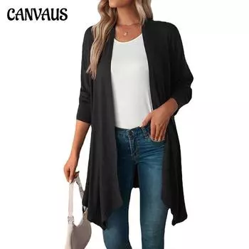 Весенне-осенний женский кардиган, однотонный кардиган с длинными рукавами, пальто, длинные стильные топы, женские S розовый