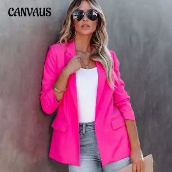 Весенне-осенний женский однотонный кардиган больших размеров с длинными рукавами, маленький костюм OL, темперамент, тонкий топ для карьеры S чёрный