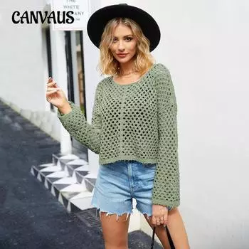 Весенне-осенний женский свитер с круглым вырезом, сексуальный пуловер со скелетом, прозрачный вязаный свитер S зелёный