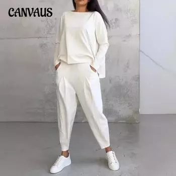 Весенне-осенний женский свитшот с длинным рукавом и нестандартным дизайном, брючный костюм «Арлекин»