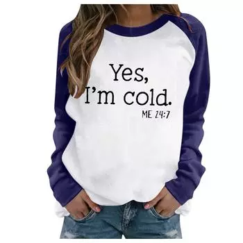 Весенне-осенний женский свободный пуловер, толстовка с цифровой печатью, с длинным рукавом, с круглым вырезом, рождественская толстовка S