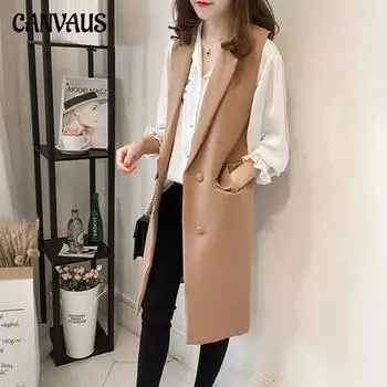 Весенне-осенний женский жилет без рукавов, жилет, нижняя рубашка, женский тонкий кардиган, куртка, повседневные тонкие топы-кардиганы M хаки