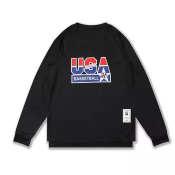 Весенне-осенняя баскетбольная футболка с длинными рукавами, толстовка с капюшоном, мужские и женские топы, тренировочная одежда, баскетбольная одежда, быстросохнущая одежда S
