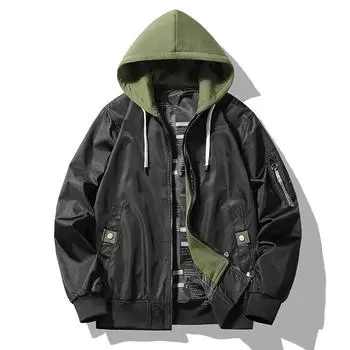 Весенне-осенняя бейсбольная форма мужская красивая свободная однотонная куртка мужская и женская куртка-пилот для пары M