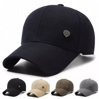 Весенне-осенняя бейсболка для мужчин среднего возраста, модная кепка для пожилых людей, простая кепка для отдыха и спорта Adjustable тёмно-синий