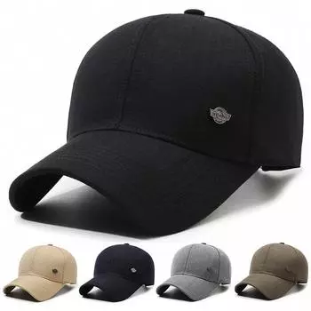 Весенне-осенняя бейсболка для мужчин среднего возраста, модная кепка для пожилых людей, простая повседневная универсальная кепка для отдыха на природе Adjustable тёмно-синий