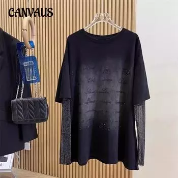 Весенне-осенняя блузка с длинным рукавом больших размеров, женские топы с длинными рукавами