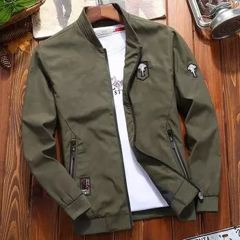 Весенне-осенняя камуфляжная куртка мужская тонкая дышащая стойка воротник повседневная мода с красивым трендом мужская куртка S