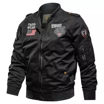 Весенне-осенняя красивая мужская куртка большого размера из чистого хлопка, промышленная куртка ВВС для мужчин M