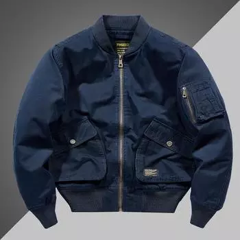 Весенне-осенняя куртка-бомбер Ma1, мужское свободное пальто с бейсбольным воротником, мужская американская рабочая куртка для отдыха M