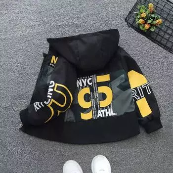 Весенне-осенняя куртка для мальчика, модная ветровка в стиле пэчворк, весенний взрыв, уличный стиль, ветровка, тренд 140cm