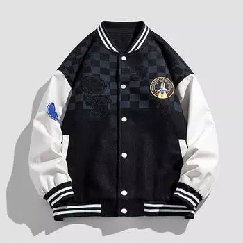 Весенне-осенняя куртка мужская трендовая свободная повседневная модная универсальная верхняя часть модный бренд Ruffian красивое пальто M чёрный