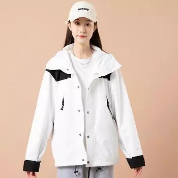 Весенне-осенняя куртка мужская ветрозащитная спортивная куртка для альпинизма тонкая куртка женская M белый