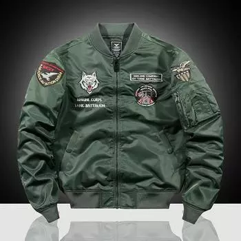 Весенне-осенняя куртка пилота Air Force One, мужская бейсбольная куртка с вышивкой на танке, куртка большого размера для инструментов M