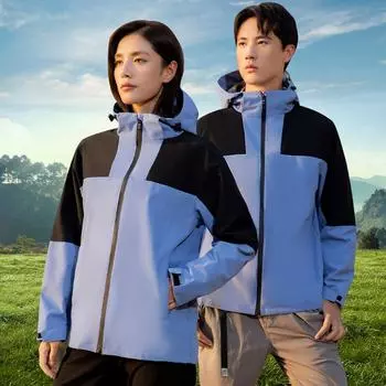 Весенне-осенняя куртка с капюшоном, водонепроницаемая рабочая одежда, чехол для полевых работ, страховка, рабочая одежда с вышитыми персонажами S