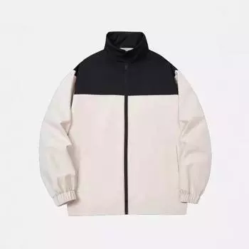 Весенне-осенняя куртка с контрастным воротником-стойкой, мужская куртка, универсальная одежда, повседневная куртка для пары S хаки