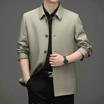 Весенне-осенняя куртка с тонкими лацканами, мужская повседневная деловая куртка, пиджак для руководителей M