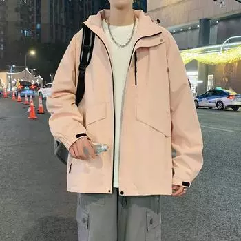 Весенне-осенняя куртка Tooling Jacket Мужская новая повседневная куртка с капюшоном Ранняя осень Тонкая спортивная куртка Ruffian Handsome S чёрный