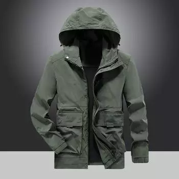 Весенне-осенняя куртка Tooling, мужская, верхняя, с несколькими карманами, ветрозащитная, водонепроницаемая, свободная, большого размера, повседневная куртка L