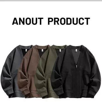 Весенне-осенняя мода мужская куртка больших размеров мужской уличный повседневный кардиган куртка пальто M серый