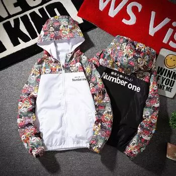 Весенне-осенняя модная камуфляжная куртка с капюшоном, одежда для пары, повседневная солнцезащитная куртка M белый