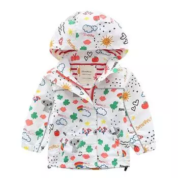 Весенне-осенняя модная куртка Meanbear с капюшоном и длинными рукавами для мальчиков и девочек 150