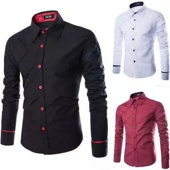 Весенне-осенняя модная мужская рубашка с длинным рукавом, повседневная клетчатая рубашка с принтом XXXL белый