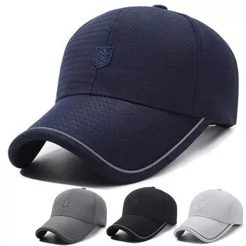 Весенне-осенняя мужская бейсболка с вышитыми буквами, дышащая кепка, уличное солнцезащитное укрытие чёрный