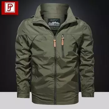 Весенне-осенняя мужская быстросохнущая куртка, ветровка с капюшоном, уличная свободная дышащая повседневная верхняя куртка, тонкая M