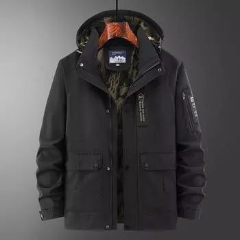 Весенне-осенняя мужская горная свободная повседневная куртка функциональная куртка с капюшоном и длинным рукавом M
