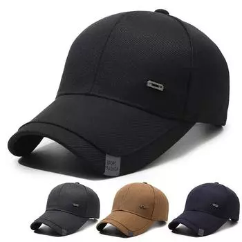 Весенне-осенняя мужская кепка, солнцезащитная кепка, бейсболка для занятий спортом на открытом воздухе, кепка для людей среднего и пожилого возраста темно-синий